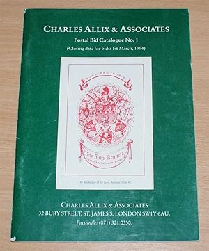 Seller image for Postal Bid Catalogue No. 1 or Catalogue of Interesting Items on Antiquarian Horology offered for sale by Charles Allix & Associates for sale by Bailgate Books Ltd