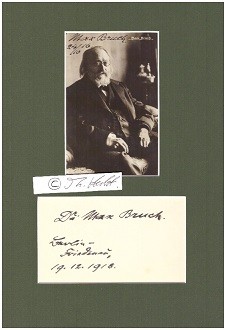 Seller image for MAX BRUCH (1838-1920) deutscher Komponist und Dirigent, vor allem fr sein 1. Violinkonzert und die Schottische Fantasie bekannt for sale by Herbst-Auktionen