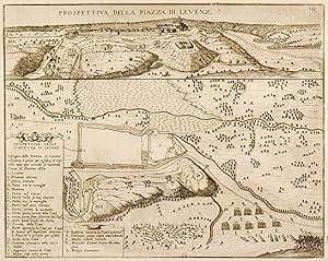 LEWENZ. "Prospettiva della piazza di Levenz". Grundrissplan der Festung Lewenz zur Zeit der Türke...