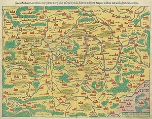 FRANKEN. - Karte. "Franckenlandt am Mein / beschriben nach aller gelegenheit in stätten / wässern...