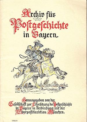 Archiv für Postgeschichte in Bayern. Nr. 2. 1952. -