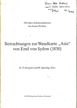 Betrachtungen zur Wandkarte "Asia" von Emil von Sydow (1838). -