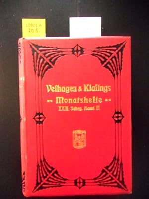 Imagen del vendedor de Velhagen & Klasings. Monatshefte. XXIII. Jahrgang 1908/1909. Heft 9 - 12 a la venta por Augusta-Antiquariat GbR