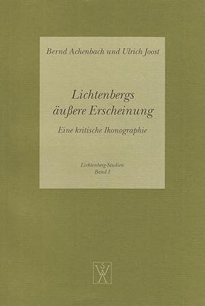 Bild des Verkufers fr Lichtenbergs uere Erscheinung: eine kritische Ikonographie. - zum Verkauf von Antiquariat Tautenhahn