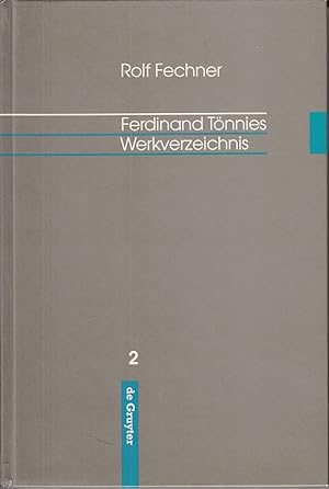 Seller image for Ferdinand Tnnies: Werkverzeichnis. - for sale by Antiquariat Tautenhahn