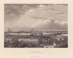 Hamburg vom St. Georgs-Thurm aus gesehen.