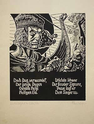 [Helgi und Dag. - Holzschnitt]. -