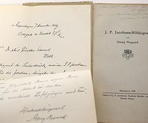 Image du vendeur pour J.P. Jacobsen-Bibliografi. - mis en vente par Antiquariat Tautenhahn