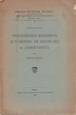 Tschechischer Buchdruck in Nürnberg am Anfang des 16. Jahrhunderts. -