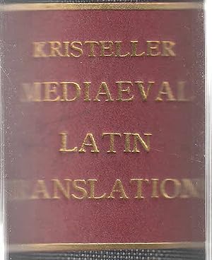 Catalogus translationum et commentariorum: Mediaeval and Renaissance Latin Translations and Comme...