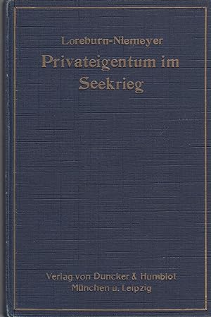 Imagen del vendedor de Privateigentum im Seekrieg. - a la venta por Antiquariat Tautenhahn
