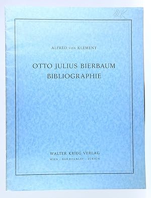 Bild des Verkufers fr Otto Julius Bierbaum Bibliographie. - zum Verkauf von Antiquariat Tautenhahn