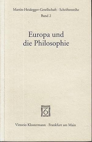 Bild des Verkufers fr Europa und die Philosophie. - zum Verkauf von Antiquariat Tautenhahn