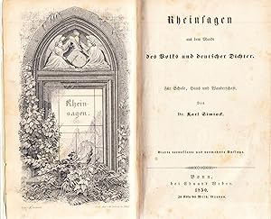 Bild des Verkufers fr Rheinsagen aus dem Munde des Volks und deutscher Dichter: Fr Schule, Haus und Wanderschaft. - zum Verkauf von Antiquariat Tautenhahn