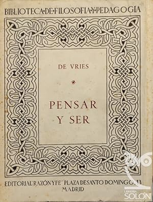 Seller image for Pensar y Ser for sale by LIBRERA SOLN