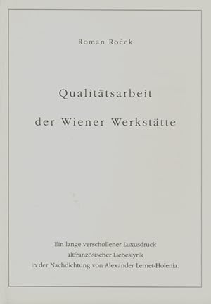 Seller image for Qualittsarbeit der Wiener Werksttte. for sale by Georg Fritsch Antiquariat