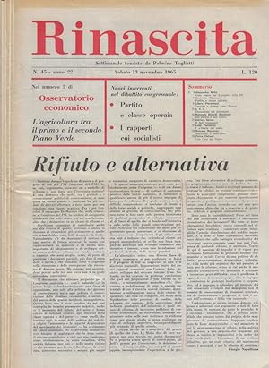 Rinascita- Anno 22, 1965 Settimanale fondato da Palmiro Togliatti