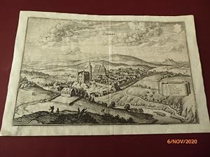 Tschopau. Gesamtsicht der Stadt. Kupferstich aus Topographia Obersachsen.