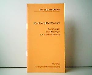 Der leere Richterstuhl - Anmerkungen eines Theologen zur modernen Dichtung.