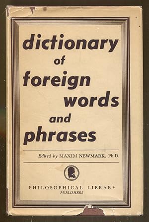 Immagine del venditore per Dictionary of Foreign Words and Phrases venduto da Dearly Departed Books