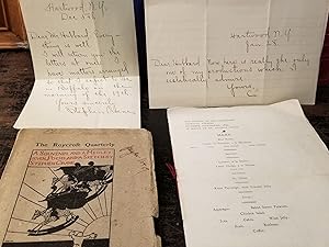 Handwritten Letters from Stephen Crane to Elbert Hubbard and Related Ephemera