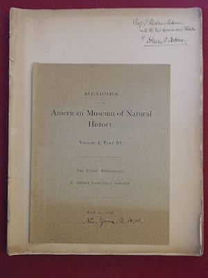 The extinct rhinoceroses. Volume I, part III in the series "Memoirs of the American Museum of Nat...