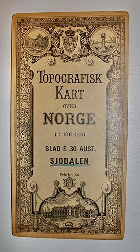 Image du vendeur pour Topografisk Kart over Norge (= Topographical Map of Norway): Blad E 30 Aust. Sjodalen (Jotunheimen). mis en vente par Dendera