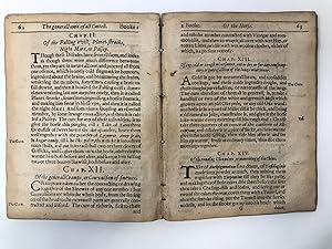 Bild des Verkufers fr CHEAPE AND GOOD HUSBANDRY FOR THE WELL-ORDERING OF ALL BEASTS, AND FOWLES, AND FOR THE GENERALL CURE OF THEIR DISEASES. CONTA YNING THE NATURES, BREEDING, CHOICE, USE, FEEDING, AND CURING OF THE DISEASES OF ALL MANNER OF CATTELL, AS HORSE, OXE, SHEEPE, GOATES, SWINE AND TAME CONIES, SHEWING FURTHER, THE WHOLE ART OF RIDING GREAT-HORSES, WITH THE BREAKING AND ORDERING OF THEM: AND THE DIETING OF THE RUNNING, HUNTING, AND AMBLING HORSE, AND THE MANNER HOW TO USE THEM IN THEIR TRAVAILE. ALSO, APPROVED RULES, FOR THE CRAMMING AND FATTING OF ALL SORTS OF POULTRY AND FOWLES, BOTH TAME AND WILDE, &c. AND DIVERS GOOD AND WELL-APPROVED MEDICINES FOR THE CURE OF ALL THE DISEASES IN HAWKES, OF WHAT KIND SOEVER. TOGETHER WITH THE USE AND PROFIT OF BEES, THE MAKING OF FISHPONDS, AND THE TAKING OF ALL SORTS OF FISH. GATHERED TOGETHER FOR THE GENERALL GOOD AND PROFIT OF THIS WHOLE REALME, BY EXACT AND ASSURED EXPERIENCE FROM ENGLISH PRACTICES, BOTH CERTAINE, EASIE, AND CHEAPE, DIFFERING FROM ALL FORM zum Verkauf von Aardvark Rare Books, ABAA