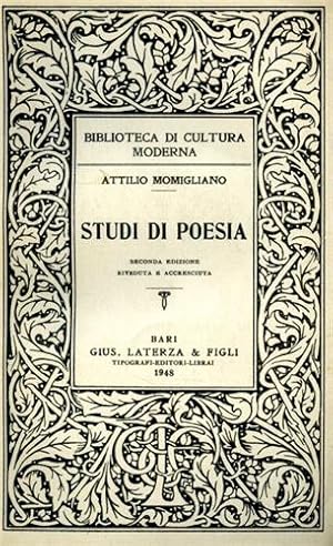 Imagen del vendedor de Studi di poesia. a la venta por FIRENZELIBRI SRL