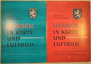 Hessen in Karte und Luftbild: Topographischer Atlas, Teil 1 & 2 [2 Bände]. Herausgegeben vom Hess...