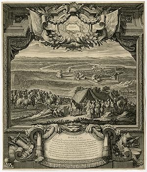 Antique Print-DOLE-FRANCE-SIEGE-Marot-1679