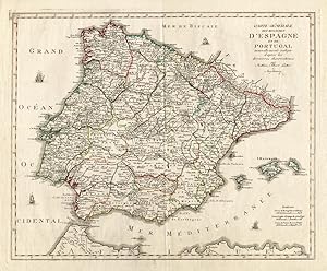 Antique Map-SPAIN-PORTUGAL-IBIZA-MALLORCA-Lotter-1750