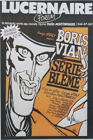 "SÉRIE BLÊME de Boris VIAN" Affiche originale entoilée CABU 1979