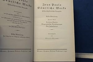 Imagen del vendedor de Smtliche Werke. Historisch-kritische Ausgabe. Erste Abtheilung. Fnfter Band. Quintus Firlein. Biographische Belustigungen. Der Jubelsenior. a la venta por Eugen Kpper