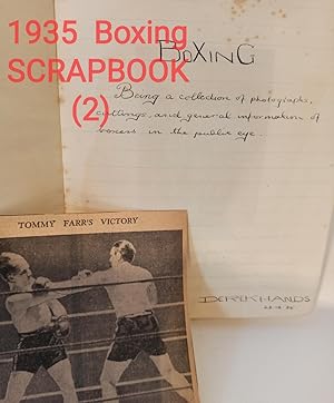 Image du vendeur pour BOXING (vol II) : Being a collection of photographs,cuttings, and general information of boxers in the public eye. (THE SECOND OF TWO SCRAPBOOKS COMPILED IN 1935, AND DEVOTED ENTIRELY TO BOXING - BOTH AMATEUR AND PROFESSIONAL) mis en vente par FARRAGO