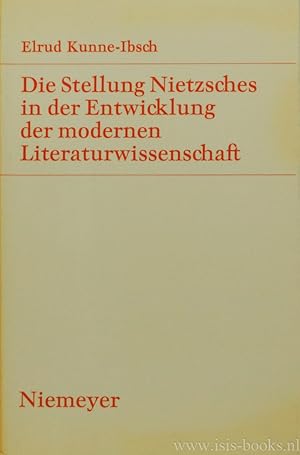 Bild des Verkufers fr Die Stellung Nietzsches in der Entwicklung der modernen Literaturwissenschaft. zum Verkauf von Antiquariaat Isis