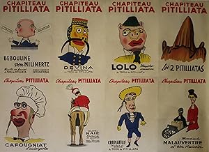 "Les 2 PITILLIATAS (Professeur MALADOLLI)" Affiche originale entoilée HARFORT 1955