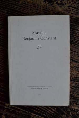 Imagen del vendedor de Annales Benjamin Constant 37 a la venta por Un livre en poche