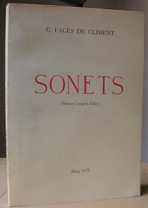 Seller image for SONETS (Primer i segon llibre) for sale by LLIBRES del SENDERI