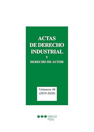 Imagen del vendedor de Actas de Derecho Industrial y Derecho de Autor. Volumen 40: (2019-2020) a la venta por Vuestros Libros