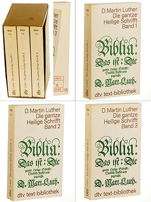 Seller image for Biblia. Das ist die gantze Heilige Schrifft Deudsch auffs new zugericht. Hrsg. von Hans Volz. 3 Tb.-Bde. for sale by Antiquariat Lehmann-Dronke