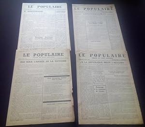 Le Populaire - Organe du Parti Socialiste - Édition Zone Nord - Numéros de Février , Novembre et ...