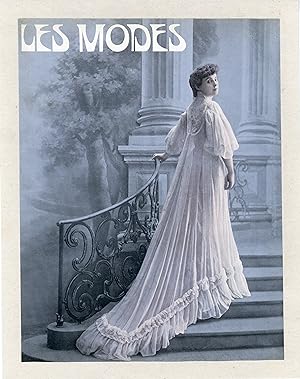 "Mme REJANE" Couverture originale entoilée LES MODES n° 20 (Aôut 1902)