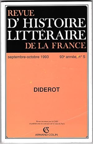 Diderot [Revue de l'histoire littéraire de la France, septembre-octobre 1993]