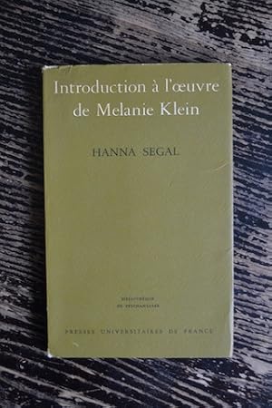 Seller image for Introduction  l'oeuvre de Melanie Klein for sale by Un livre en poche