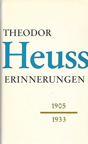 Erinnerungen 1905 - 1933.
