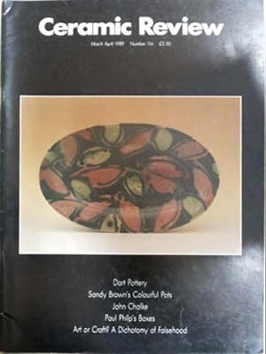 Immagine del venditore per Ceramic Review. No. 116. Mar-Apr 1989: Pots, Politics and Culture, A report from Potters 88 Conference venduto da SEATE BOOKS