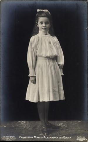 Ansichtskarte / Postkarte Prinzessin Marie Alexandra von Baden, Standportrait