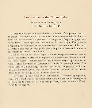 Les prophéties du Chilam Balam