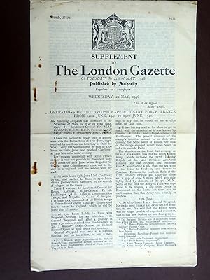 Supplement to The London Gazette of Tuesday, the 21st May 1946. OPERATIONS of THE BRITISH EXPEDIT...